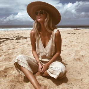 Paloma Jumpsuit Neutral Onesie Spell Designs S brand new with tag cotton linen